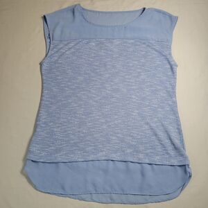 Ann Taylor Women's Light Blue Sleeveless Blouse Size Medium